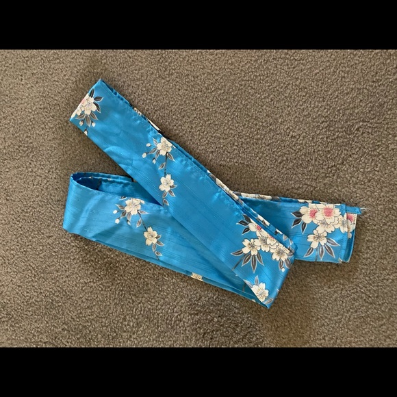 Marukyo Tokyo Japan Vintage 80s Blue Kimono - Picture 1 of 2